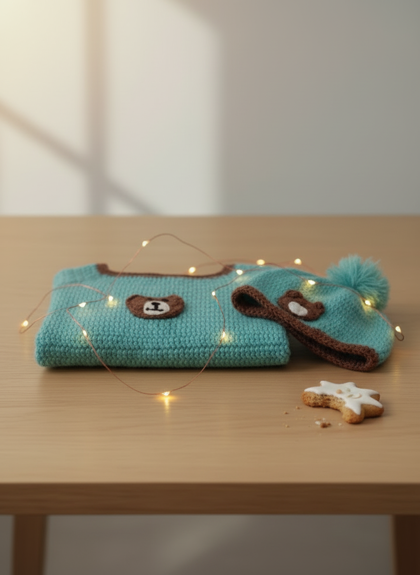 Baby Bear Handcrafted Woolen Sweat