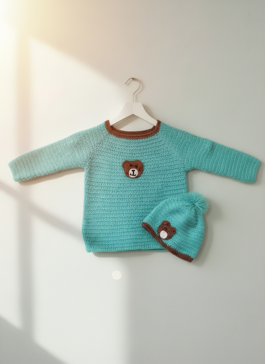 Baby Bear Handcrafted Woolen Sweat